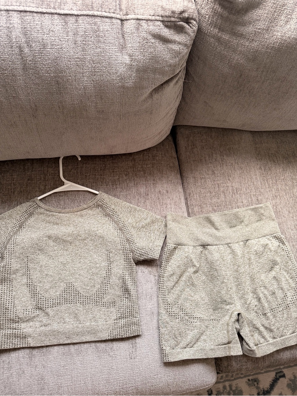 Seamless Knit Active Set- Grayish Green